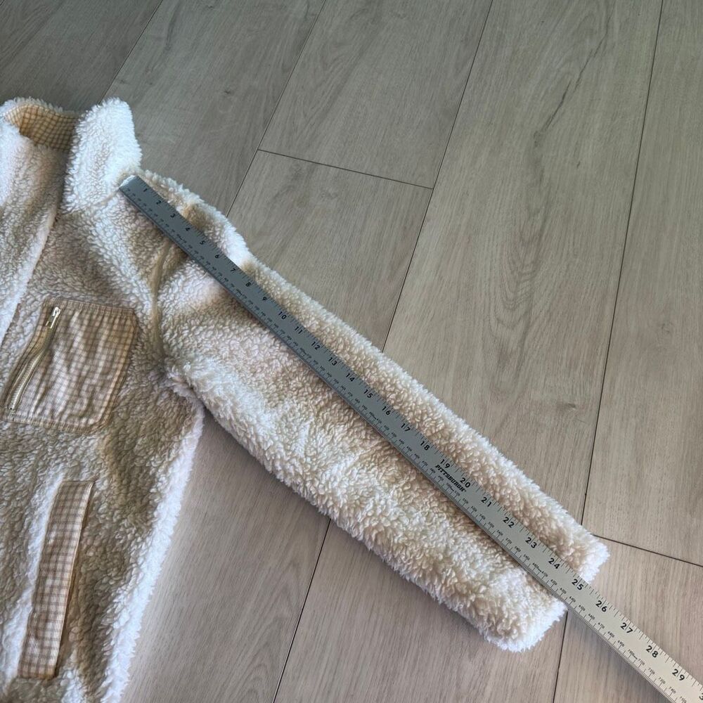 Madewell Sourced Sherpa Zip Jacket Cream Off White Size Small - Picture 4 of 9